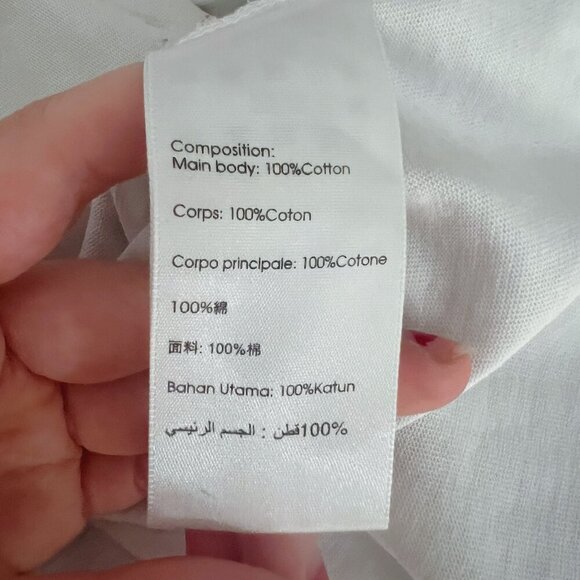 3.1 Phillip Lim White Tee Gathered Metal Ring Women's Size S Piercing Grunge - Picture 6 of 9